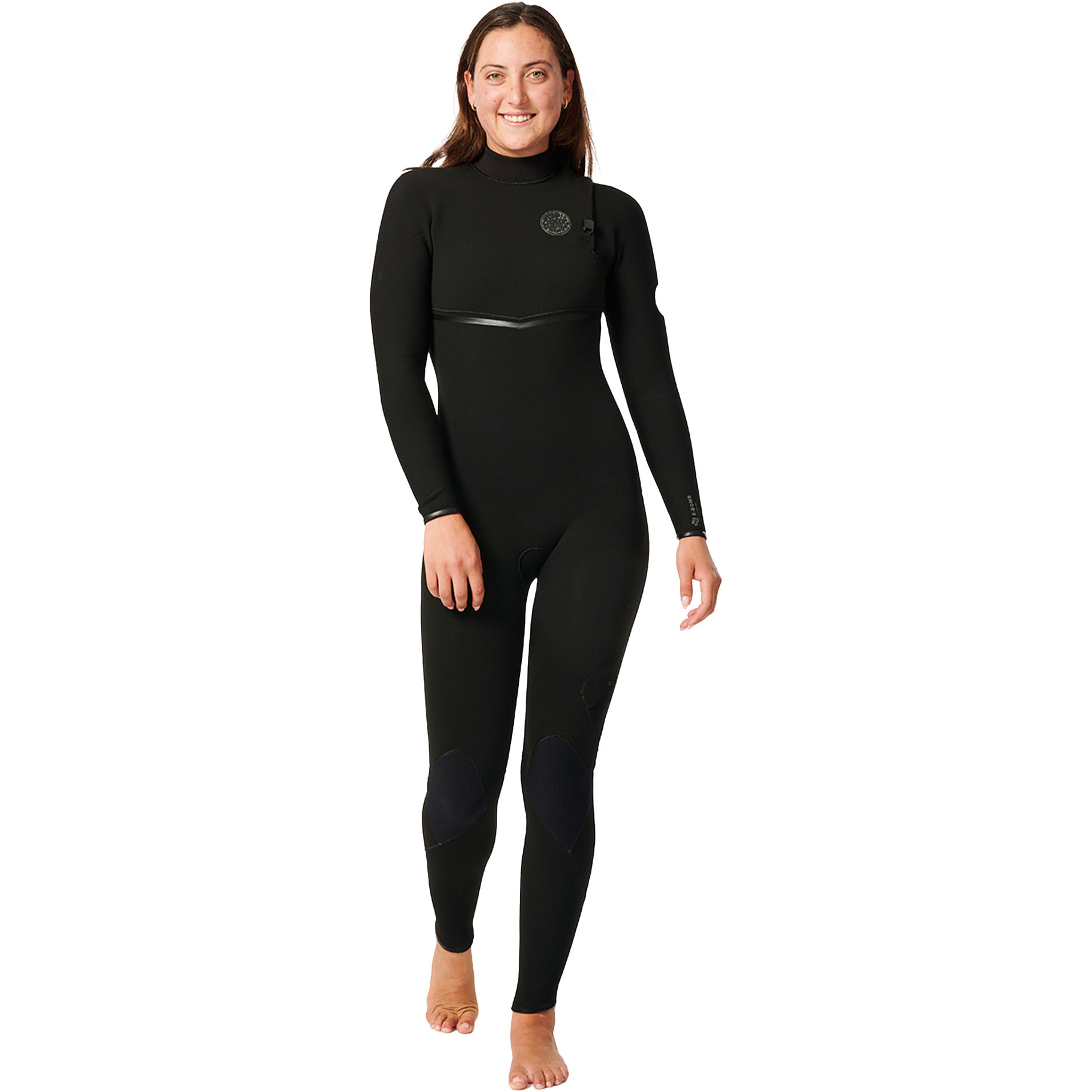 2025 Rip Curl Frauen E-Bomb 4/3mm Zip-frei Neoprenanzug 14KWFS - Black